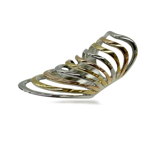 DLB Dynamic Helix: Titanium Spiral Fashion Ring