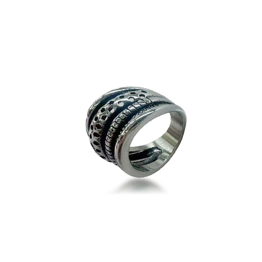 DLB Matrix Edge: Titanium Textured Ring in Gunmetal Shade