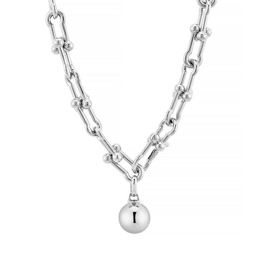 DLB Silver Splendor: Sterling orb Charm Layered Necklace
