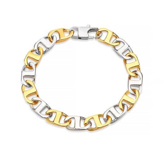 DLB Two-Tone Titanium Elegance Linked Bracelet